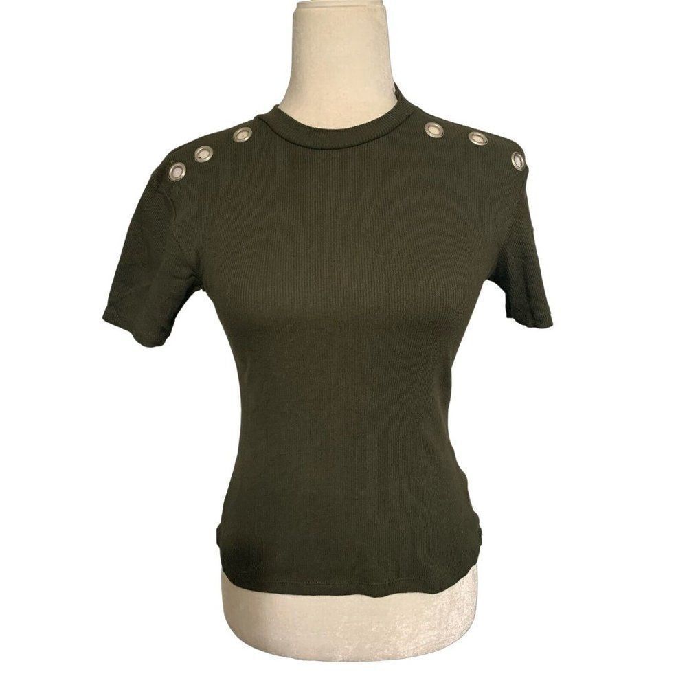 Zara Olive Green Short Sleeve Tee